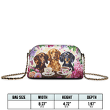 DachyCharm Weenie Coffee Leather Crossbody Bag