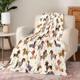 Dachycharm Dachshund Troupe Fleece Blanket