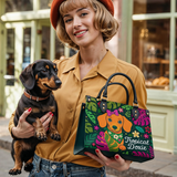 DachyCharm Tropical Doxie Leather Bag