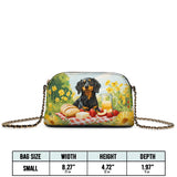 DachyCharm Sunny Picnic Pup Leather Crossbody Bag