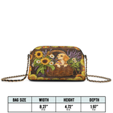 DachyCharm Dachshund Basket Leather Crossbody Bag