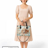 DachyCharm Peach Bloom Personalized Leather Bag