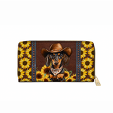 DachyCharm Sunflower Cowboy Leather Wallet