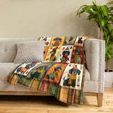 Dachycharm Snuggle Season Doxies Fleece Blanket