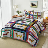 DachyCharm Dachshund Friends Quilt 3-Piece Set