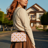 DachyCharm Pink Pupcake Leather Crossbody Bag