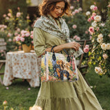 DachyCharm Garden Bliss Personalized Leather Bag