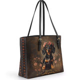 DachyCharm Rosewood Queen Personalized Leather Tote Bag