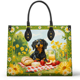 DachyCharm Sunny Picnic Pup Leather Bag