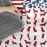 DachyCharm Patriot Paws Dachshund Quilt 3-Piece Set
