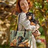 DachyCharm Garden Muse Leather Tote Bag