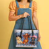 DachyCharm Cowgirl Crew Leather Tote Bag