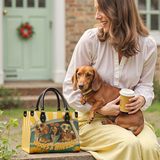 DachyCharm - Leather Bag Sunflower Woofs