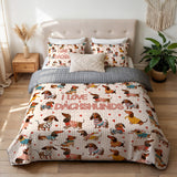 DachyCharm Dachshund Lovely Delight Quilt 3-Piece Set
