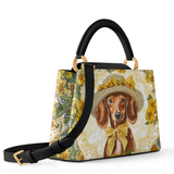 DachyCharm Sunshine Doxie Leather Satchel Bag