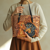 DachyCharm Sweethearts Leather Tote Bag