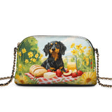 DachyCharm Sunny Picnic Pup Leather Crossbody Bag