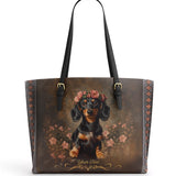 DachyCharm Rosewood Queen Personalized Leather Tote Bag