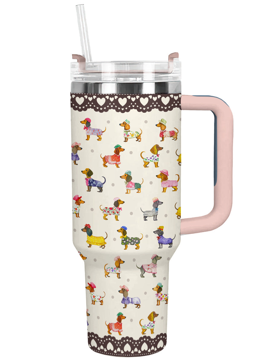 DachyCharm Doxie Parade Tumbler