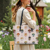 DachyCharm Blooming Wieners Leather Tote Bag