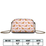 DachyCharm Pink Pupcake Leather Crossbody Bag