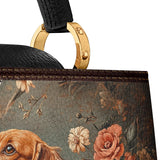 DachyCharm MOCHA BLOOM PERSONALIZED Leather Satchel Bag