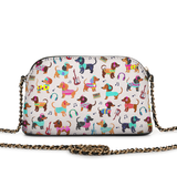 DachyCharm Dachshund Disco Leather Crossbody Bag