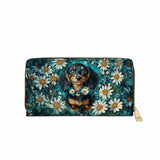 DachyCharm Daisy Meadow Doxie Leather Wallet