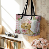 DachyCharm Rosalia Pup Leather Tote Bag