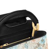 DachyCharm PEACH BLOOM PERSONALIZED Leather Satchel Bag