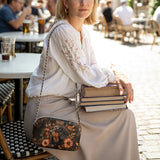 DachyCharm Midnight Petal Personalized Leather Crossbody Bag