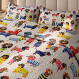 DachyCharm Dachshund Amazing Stylish Quilt 3-Piece Set