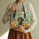 DachyCharm Garden Muse Leather Tote Bag
