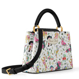 DachyCharm FLORAL PARADE PERSONALIZED Leather Satchel Bag