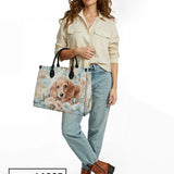 DachyCharm Peach Bloom Personalized Leather Bag