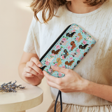 DachyCharm Doxie Garden Leather Wallet
