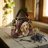 DachyCharm Velvet Pup Leather Satchel Bag