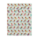 Dachycharm Colorful Dachshunds Fleece Blanket