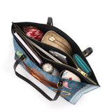 DachyCharm Cowboy Doxie Personalized Leather Tote Bag