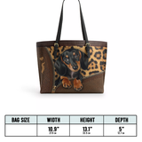 DachyCharm Sassy Doxie Leather Tote Bag