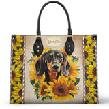 DachyCharm Sunbeam Pup Personalized Leather Bag