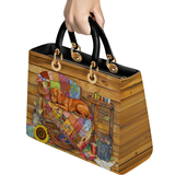 DachyCharm Patchwork Nap Lady Leather Bag