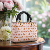 DachyCharm Pink Pupcake Personalized Lady Leather Bag