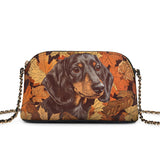 DachyCharm Autumn Pup Whisper Leather Crossbody Bag