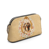 DachyCharm Golden Bloom Leather Crossbody Bag