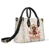 DachyCharm Royal Bloom Personalized Leather Bag