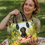 DachyCharm Sunny Picnic Pup Leather Bag