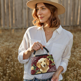 DachyCharm Velvet Pup Leather Satchel Bag