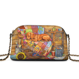 DachyCharm Patchwork Nap Leather Crossbody Bag