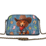 DachyCharm Cowboy Doxie Leather Crossbody Bag